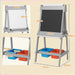Double Sided Painting Easel with Chalk Board in Grey - Little and Giant Explorers AIYAPLAY