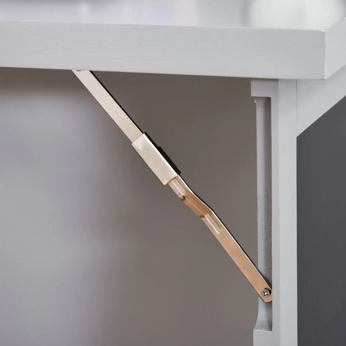 3-in-1 Fold-Out Desk Grey | Space-Saving Design with Bookcase - Little and Giant Explorers HOMCOM