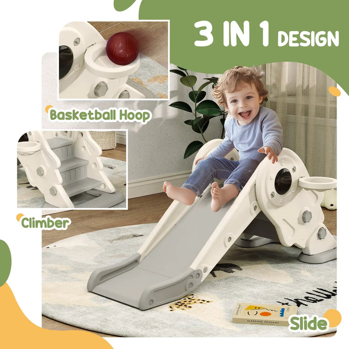 3-in-1 Kids Slide | Foldable Storage with Four-Zone Sliding System - Little and Giant Explorers AIYAPLAY