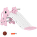 3-in-1 Giraffe Shape Climber Slide in Pink - Little and Giant Explorers AIYAPLAY