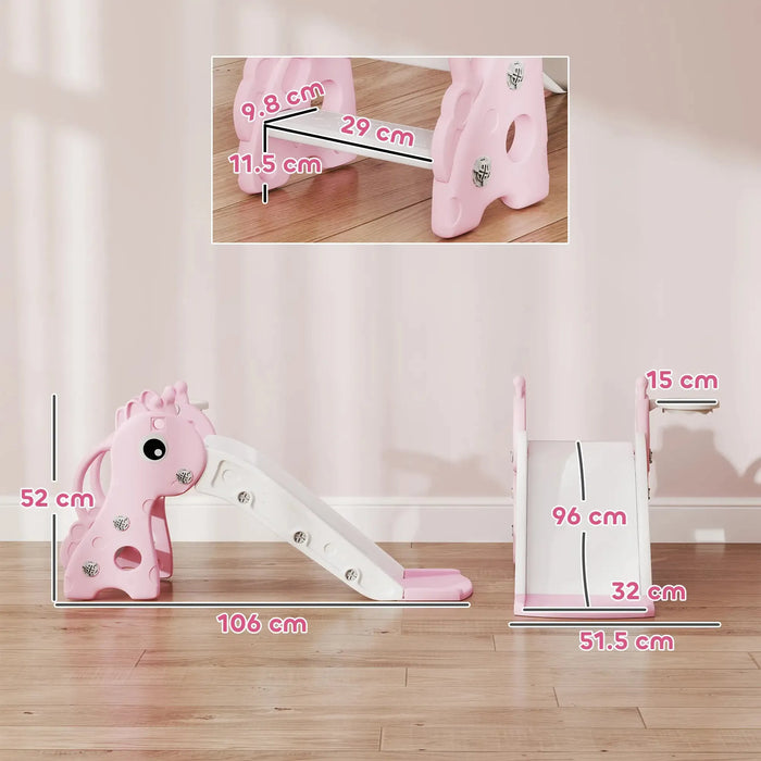 3-in-1 Giraffe Shape Climber Slide in Pink - Little and Giant Explorers AIYAPLAY