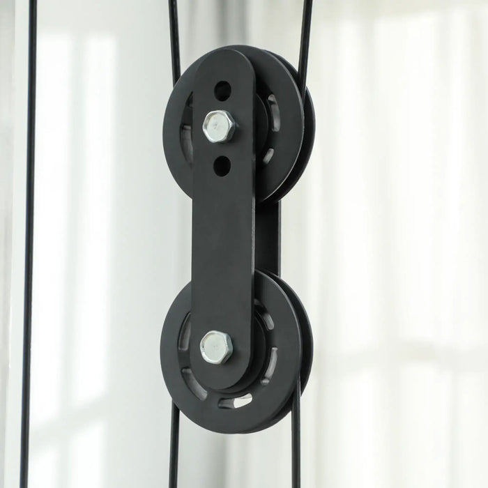 3-in-1 Smith Machine with Dual Cable Pulley System | Chest Press Station - Little and Giant Explorers SPORTNOW