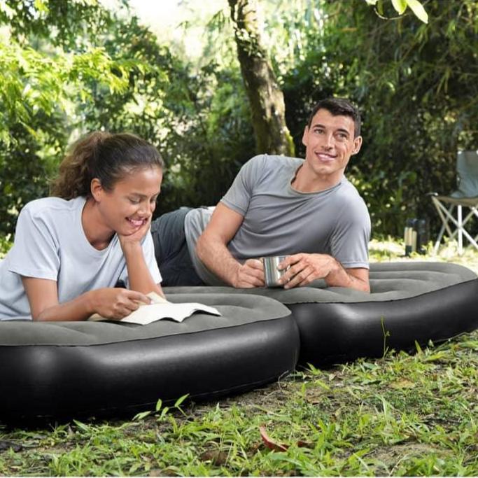 3-in-1 Inflatable Airbed in Black and Grey (188 x 99 x 25cm) - Little and Giant Explorers Bestway