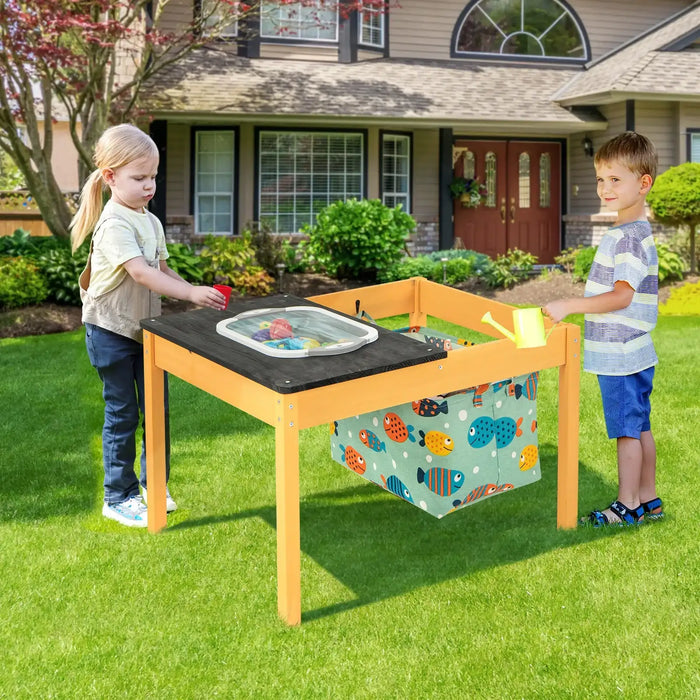 3-in-1 Kids Activity Table – Motorway Pattern Car Play | Sensory Storage Station COSTWAY - Little and Giant Explorers Costway