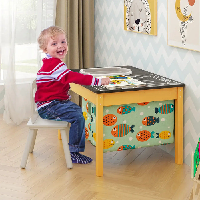 3-in-1 Kids Activity Table – Motorway Pattern Car Play | Sensory Storage Station COSTWAY - Little and Giant Explorers Costway