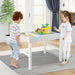3-in-1 Kids Activity Table | White and Grey with Reversible Tabletop - Little and Giant Explorers Costway