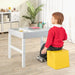 3-in-1 Kids Activity Table | White and Grey with Reversible Tabletop - Little and Giant Explorers Costway