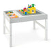 3-in-1 Kids Activity Table | White and Grey with Reversible Tabletop - Little and Giant Explorers Costway