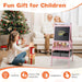 3-in-1 Kids Art Easel – Pink | Magnetic Whiteboard, Chalkboard and Paper Roll COSTWAY - Little and Giant Explorers Costway