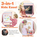 3-in-1 Kids Art Easel – Pink | Magnetic Whiteboard, Chalkboard and Paper Roll COSTWAY - Little and Giant Explorers Costway