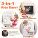 3-in-1 Kids Art Easel – White | Magnetic Whiteboard, Chalkboard and Paper Roll COSTWAY - Little and Giant Explorers Costway