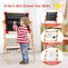 3-in-1 Kids Art Easel with Double-Sided Drawing Board - Little and Giant Explorers Costway