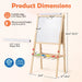 Kids Art Easel with Height Adjustment | Double-Sided Design with Storage Solutions - Little and Giant Explorers Costway