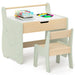 Children's desk with a chair on a white background