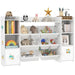 3-in-1 Kids Bookshelf and Toy Storage Unit - White | Cupboard and Bins AIYAPLAY - Little and Giant Explorers AIYAPLAY