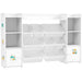 3-in-1 Kids Bookshelf and Toy Storage Unit - White | Cupboard and Bins AIYAPLAY - Little and Giant Explorers AIYAPLAY