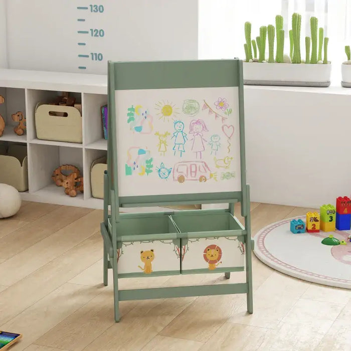 3-in-1 Kids Easel – Green | Chalkboard, Whiteboard and Paper Roll Holder AIYAPLAY - Little and Giant Explorers AIYAPLAY