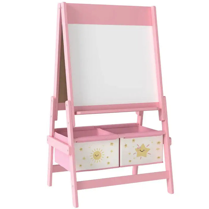 3-in-1 Kids Easel – Pink | Chalkboard, Whiteboard and Paper Roll Holder AIYAPLAY - Little and Giant Explorers AIYAPLAY