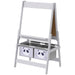 3-In-1 Kids Easel with Paper Roll and Storage in Panda Grey - Little and Giant Explorers AIYAPLAY