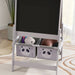 3-In-1 Kids Easel with Paper Roll and Storage in Panda Grey - Little and Giant Explorers AIYAPLAY