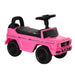 Pink Mercedes-Benz G350 kids sliding push car toy with black seat and steering wheel