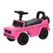 Pink kids Mercedes-Benz G350 ride-on sliding car with black seat and wheels