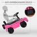 Pink Mercedes-Benz G350 kids sliding car with anti-overbackward safety device