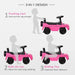 Pink 3-in-1 kids licensed Mercedes-Benz G350 sliding car with push, ride, and sliding modes