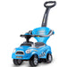 Stylish 3-in-1 Kids' Ride-On Push Car in Blue - Little and Giant Explorers Costway