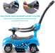 Stylish 3-in-1 Kids' Ride-On Push Car in Blue - Little and Giant Explorers Costway