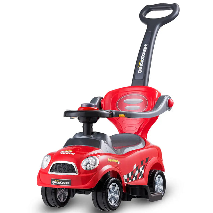 Stylish 3-in-1 Kids' Ride-On Push Car in Red - Little and Giant Explorers Costway
