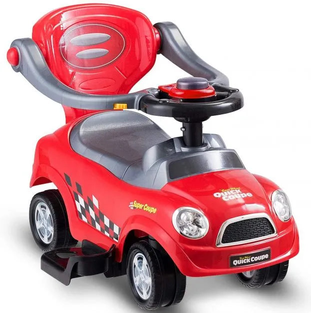 Stylish 3-in-1 Kids' Ride-On Push Car in Red - Little and Giant Explorers Costway