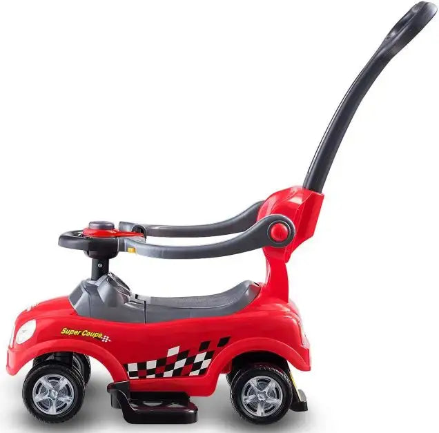 Stylish 3-in-1 Kids' Ride-On Push Car in Red - Little and Giant Explorers Costway