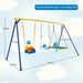 3-in-1 Kids Swing Set – Swing Seat, Belt Swing and Platform Swing | Adjustable Heights COSTWAY - Little and Giant Explorers Costway