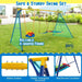 3-in-1 Kids Swing Set – Swing Seat, Belt Swing and Platform Swing | Adjustable Heights COSTWAY - Little and Giant Explorers Costway