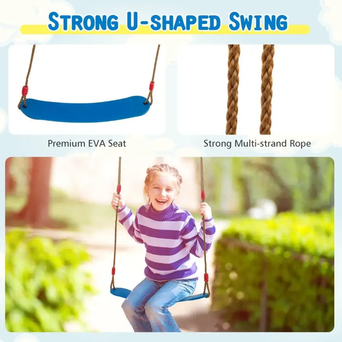 3-in-1 Kids Swing Set – Swing Seat, Belt Swing and Platform Swing | Adjustable Heights COSTWAY - Little and Giant Explorers Costway
