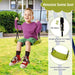 3-in-1 Kids Swing Set - Blue and Green | Glider and Gym Rings - Adjustable Steel A-Frame COSTWAY - Little and Giant Explorers Costway