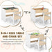 3-in-1 Kids Table Chair Set Natural White | Detachable Whiteboard Chalkboard Design - Little and Giant Explorers Costway