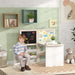 3-in-1 Kids Table and Chair Set – White | Foldable Art Desk - Blackboard and Whiteboard AIYAPLAY - Little and Giant Explorers AIYAPLAY