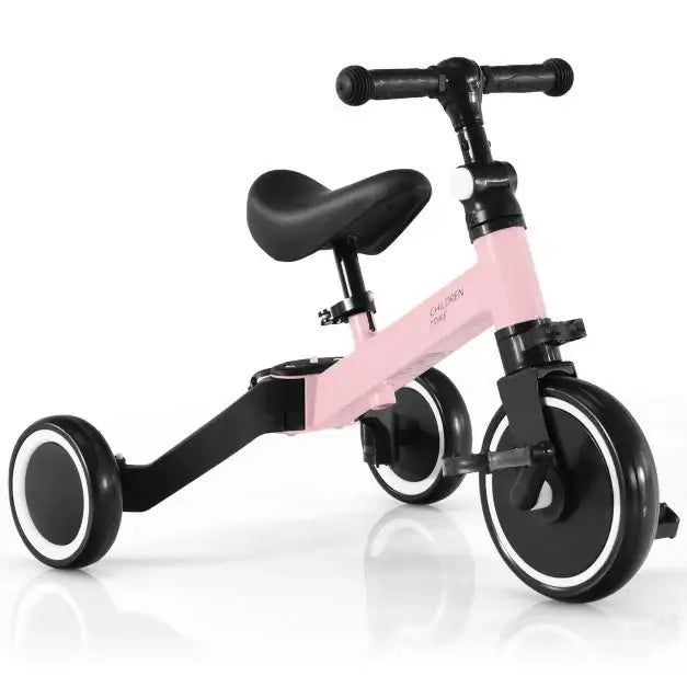 3-in-1 Kids Tricycle - Pink | Adjustable Handlebar and Seat - Ages 1 - 3 Years COSTWAY - Little and Giant Explorers Costway