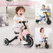 3-in-1 Kids Tricycle - Pink | Adjustable Handlebar and Seat - Ages 1 - 3 Years COSTWAY - Little and Giant Explorers Costway