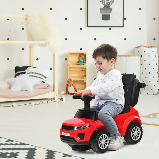 3-in-1 Ride-On Push Car – Red and Black | Stroller, Walker and Ride-On Toy COSTWAY - Little and Giant Explorers Costway