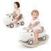 3-in-1 Shark Rocking Horse – White | Toddler Ride-On, Balance Board and Sliding Car COSTWAY - Little and Giant Explorers Costway