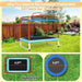 3-in-1 Trampoline with Enclosure, Detachable Swing and Horizontal Bar in Blue and Orange Ø190cm - Little and Giant Explorers Costway