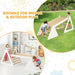 3-in-1 Wooden Climbing Set – White | Montessori Triangle Ladders with Reversible Ramp COSTWAY - Little and Giant Explorers Costway