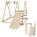 3-in-1 Wooden Indoor Jungle Gym for Kids | Foldable Frame with Slide, Swing and Climbing Ladder COSTWAY - Little and Giant Explorers Costway