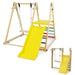 3-in-1 Wooden Indoor Jungle Gym - Multicolour | Montessori Climber - Slide, Swing and Ladder COSTWAY - Little and Giant Explorers Costway
