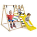 3-in-1 Wooden Indoor Jungle Gym - Multicolour | Montessori Climber - Slide, Swing and Ladder COSTWAY - Little and Giant Explorers Costway
