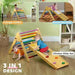 3-in-1 Wooden Multi-Colour Pikler Triangle Set - Little and Giant Explorers AIYAPLAY