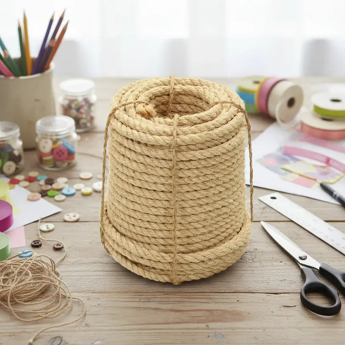 3 Pack Heavy-Duty Natural Sisal Rope Set – 14 mm Thick | Includes 1x50m and 2x100m Rolls VIDAXL - Little and Giant Explorers vidaXL